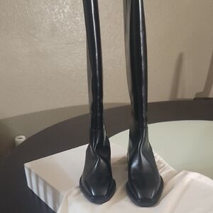 Aeyde Black Over the Knee Boots